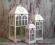 DREWNIANE LATARNIE LAMPIONY SHABBY 3szt KOMPLET