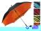 Parasol damski czarny na zewną. kolorowy wewną. H