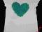 MATALAN nowa modna bluzka serce tiul 10-11lat
