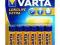 4 + 2 BATERIA ALKALICZNA VARTA LR06 R6 AA FVAT WRO