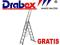Drabiny drabina aluminiowa 3x12 DRABEX + GRATIS!