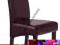 Krzesło drewniane NERO krzesła e. skóra brązowy