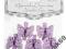 KLAMERKI DREWNIANE MOTYLKI, 5 SZT. LILAC