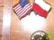 Odznaka przyjaźni polsko-amerykańskiej flagi