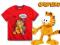 GARFIELD BLUZKA T-SHIRT BAWEŁNA _ czerwona 128