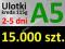 Ulotki A5 nakład 15000 szt., kreda 115g, 2-5 dni