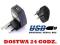 Ładowarka sieciowa USB mp3 mp4 e-papieros O13