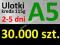 Ulotki A5 nakład 30000 szt., kreda 115g, 2-5 dni