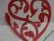 serce ażurowe białe lub czerwone