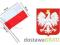 Flaga Polski na patyku do ręki Kanonizacja 3 Maja