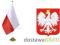 Flaga Polski flagietka Stojak Kanonizacja 3 Maja
