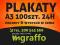 PLAKATY A3 100szt - PROJEKT &amp; WYSYŁKA W CENIE
