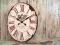 DUŻY ZEGAR ŚCIENNY WISZĄCY OWAL RETRO SHABBY 49CM