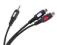 Kabel / redukcja Jack 3.5 wtyk-2 gniazda RCA 25cm