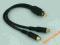 Adapter wtyk RCA/2x gniazdo RCA złoty (3478)