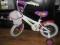 ROWEREK DLA DZIEWCZYNKI BIAŁO-FIOLETOWY