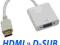 #201 Adapter KONWERTER HDMI do VGA Kabel 2 kolory