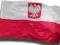Flaga Polski 100 cm x 58 cm z tunelem na kij