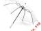 Parasol długi biały z pokrowcem 4752