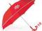 Parasol długi czerwony śnieżynka 4938