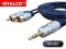 kabel przewód jack 3,5 / 2 rca chinch 20m VITALCO