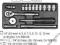 Zestaw narzędziowy 1/4'' 15cz. YATO YT-1441