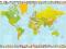 Fototapeta 175x115cm TWG-655 MAP OF THE WORLD