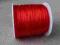 08 SATYNOWY sznurek silk 1mm 2m czerwony