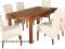 rozkładany stół 80x140x180 + 6 krzeseł Sandow