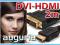 KABEL PRZEWÓD DVI HDMI 2M POZŁACANY FULL HD PRO!