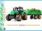 TRAKTOR z PRZYCZEPĄ PEŁNĄ DREWNA traktorek 55cm