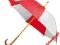 Parasol biało- czerwony