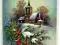 Pocztówka świąteczna 1959r kościółek zimą HOLANDIA