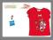 Koszulka T-shirt Myszka Minnie czerwona 128