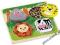 TIDLO drewniane PUZZLE sensoryczne SAFARI 12m