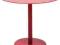 Circle Stolik Czerwony Szkło Stal  50 cm