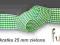 ~FUKSIK~ tasiemka wstążka 1m ZIELEŃ kratka 25mm