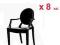 PAKIET KRZESŁO GHOST CZARNE x 8 szt. WARSZAWA