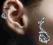 KOLCZYK DO UCHA, CHRZĄSTKI HELIX  SMOK