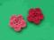 aplikacje kwiatki szydełkowe  2 szt  3 cm kolory