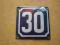 EMALIOWANA STARA TABLICZKA Z NR DOMU 30