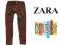 104 _ ZARA _bawełniane legginsy 3-4 lata brąz