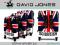 ZESTAW WALIZEK 3w1 walizka BRITISH DAVID JONES *LP