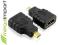 ADAPTER PRZEJŚCIE HDMI GNIAZDO - micro HDMI - GOLD