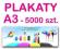 Plakaty A3 - TANIO - 5.000 szt. - wysoka jakość