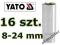 NASADKI DŁUGIE SZEŚCIOKĄTNE YATO 8-24mm 16 szt.