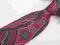 WĄSKI OLYMP  Śliczny Jedwabny Krawat PAISLEY n-8
