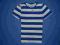 4848-14 __GEORGE__ T-SHIRT STRIPED MARINE 140-146