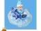 Dekoracja CHRZCINY roczek stroik na TORT niebieski