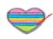 Termoaplikacje termo naszywka tęczowe serce